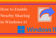 How to enable Nearby sharing in Windows 11