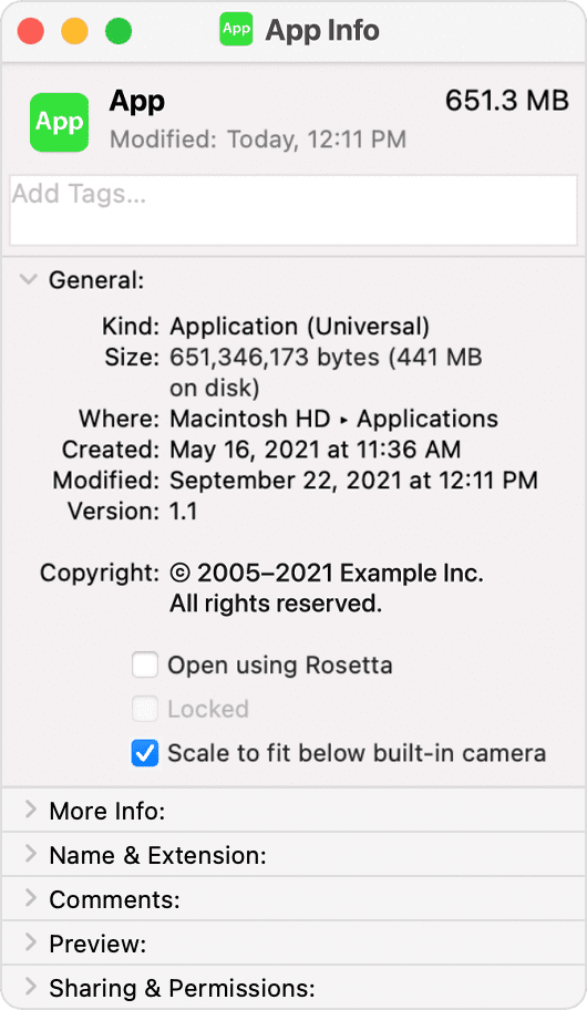 Click the option to hide Notch in MacBook Pro