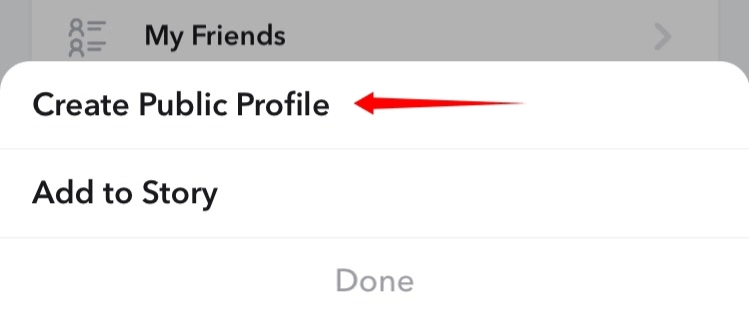Create Public profile