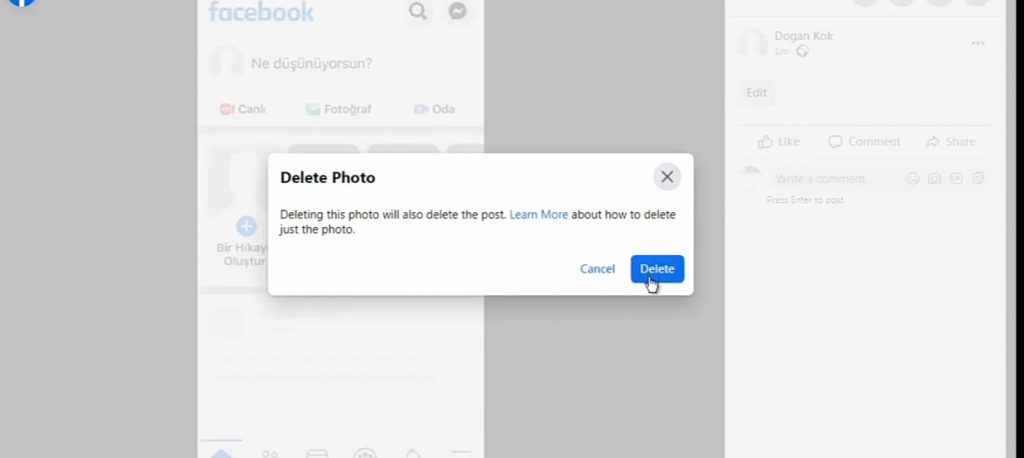 Delete photo