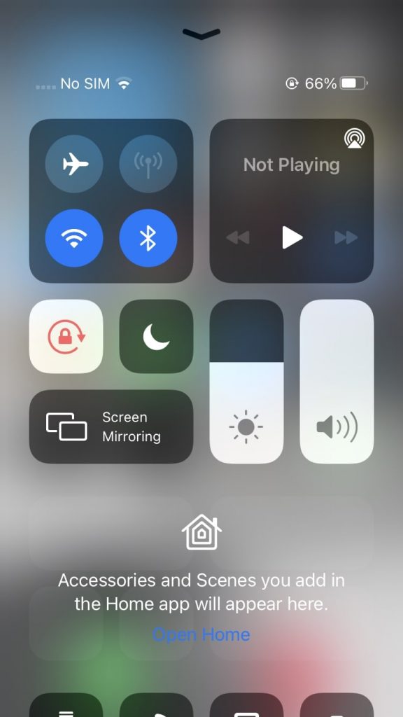 Battery Percentage Through Control Center