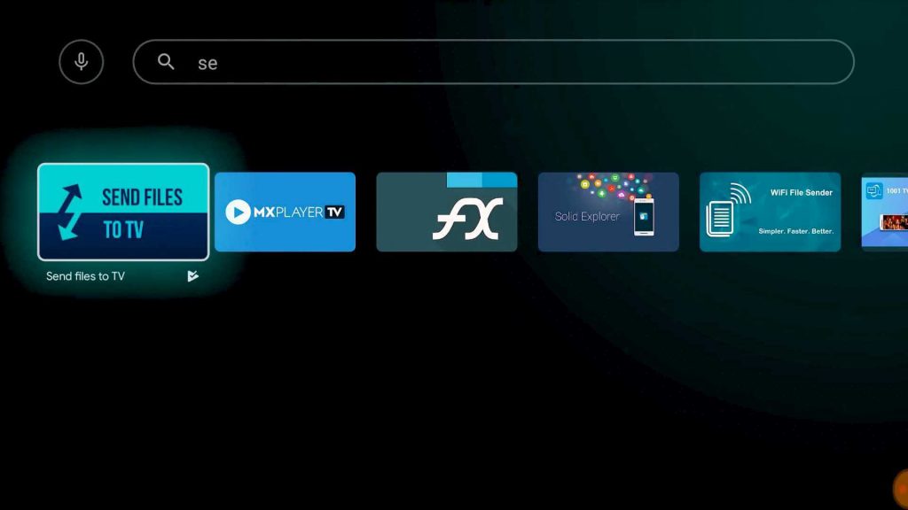 Install Send Files to TV App on Android TV
