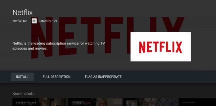 Install Netflix App on Android TV