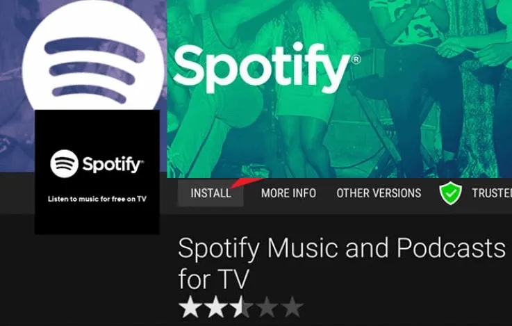 Install Spotify on Android TV