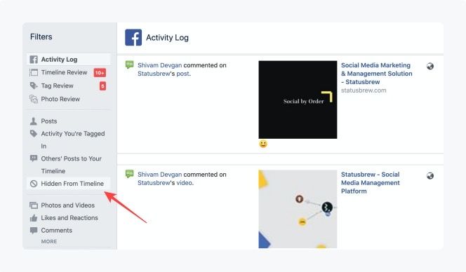 Unhide a Post on Facebook Using Desktop