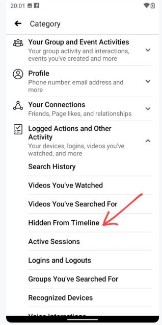 Hidden From Timeline