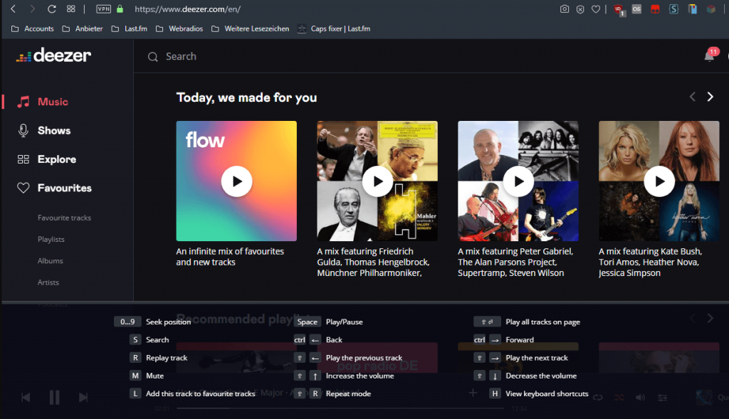 Chromecast Deezer using Desktop