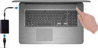Hold the power button to Hard reset Dell Laptop. This will also force a shutdown in your Dell laptop notebook.