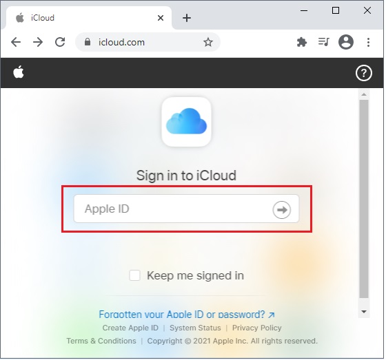 Login with your Apple ID