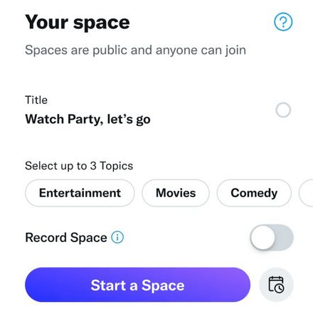 Click Record Space - record and share Spaces on Twitter