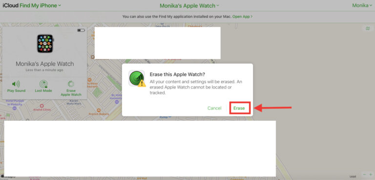Erase Apple Watch