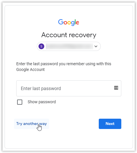 Account Recovery 
