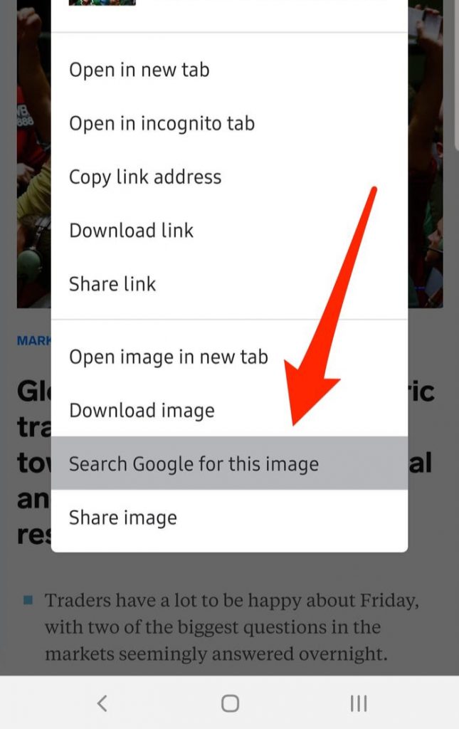 Reverse Image Search on Android Using Google Chrome