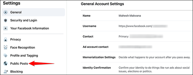 General account settings