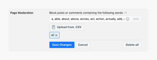 How to turn off comments on Facebook post - Using Facebook Moderation