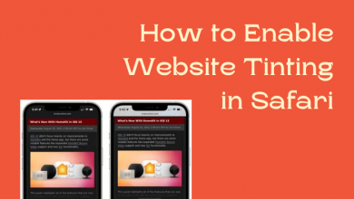 Website Tinting in Safari