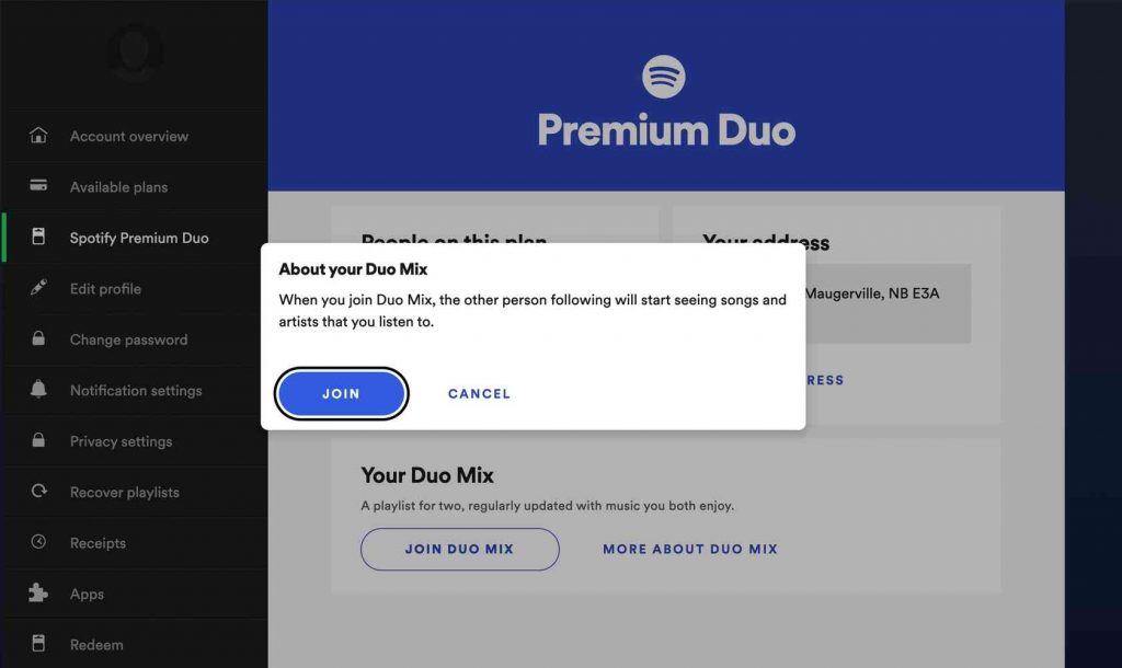 Join Duo Mix for a single playlist