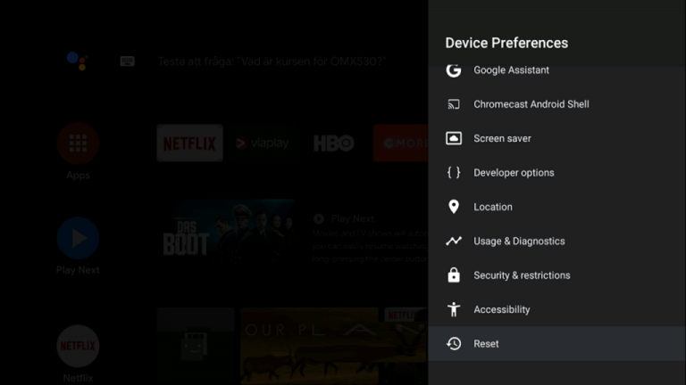 Click Device Preference to get Apple Music on Android TV