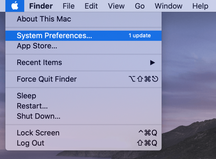 System Preferences on Mac to enable Safari dark mode
