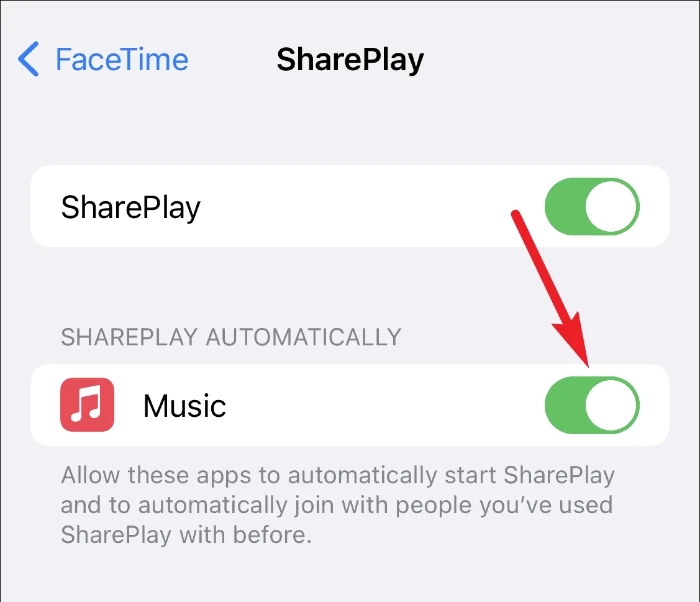 Ensure your App Support SharePlay