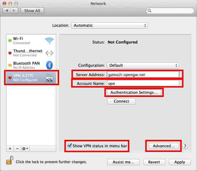 Click Authenticate Settings to Setup ExpressVPN on Roku on the Network Setting Window