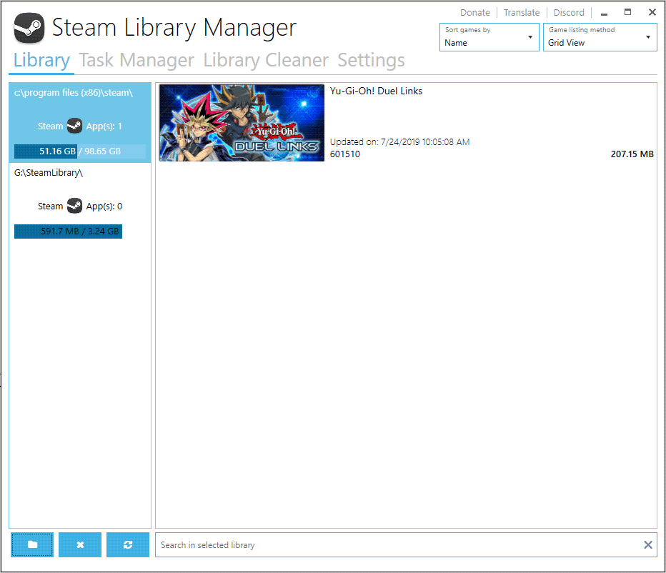 Open Steam Library Manager