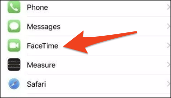 click on facetime app to update phone number
