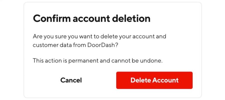  Delete DoorDash Account