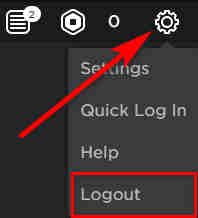 Log out Roblox