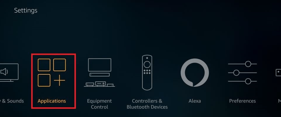 select apps from menu to fix Hulu not working on firestick