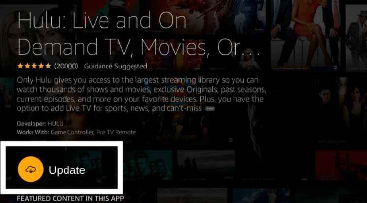 Update Hulu on Firestick