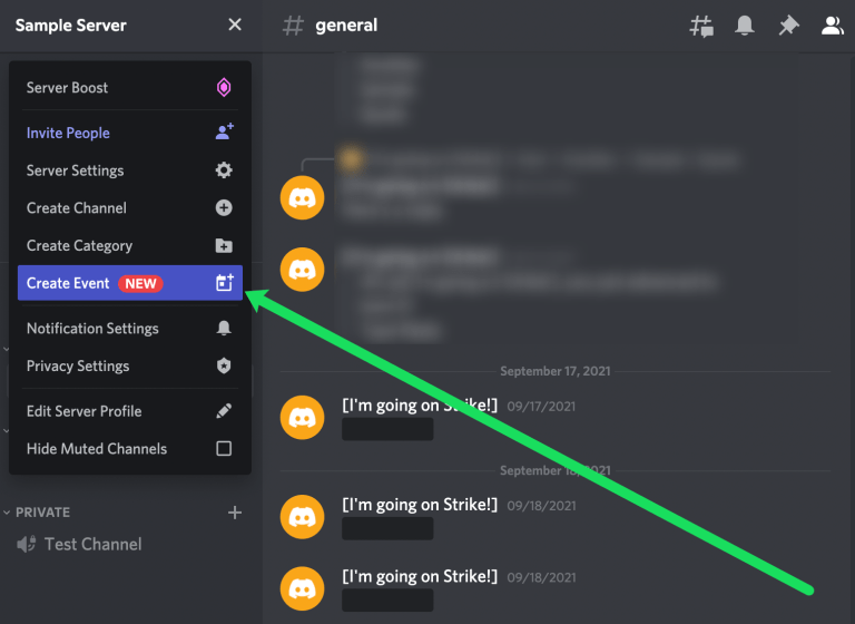 Icon to create event on discord.