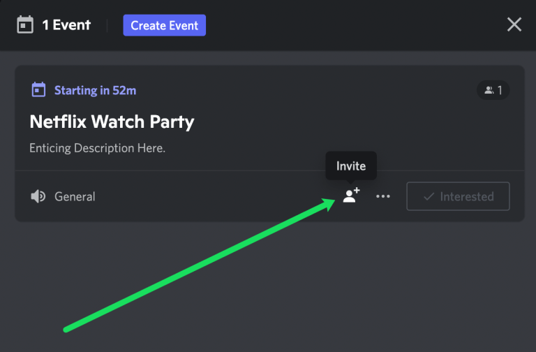Icon to invite friends to your discord server.