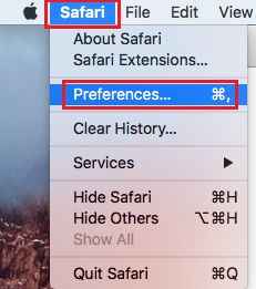 select safari web browser