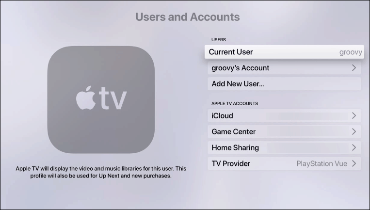 from Apple TV