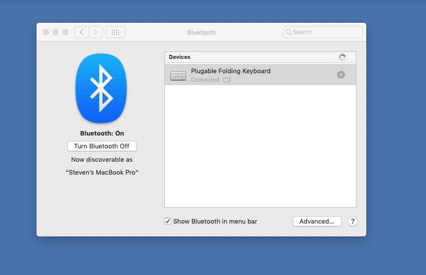 Connecting Bluetooth Keyboard with Mac