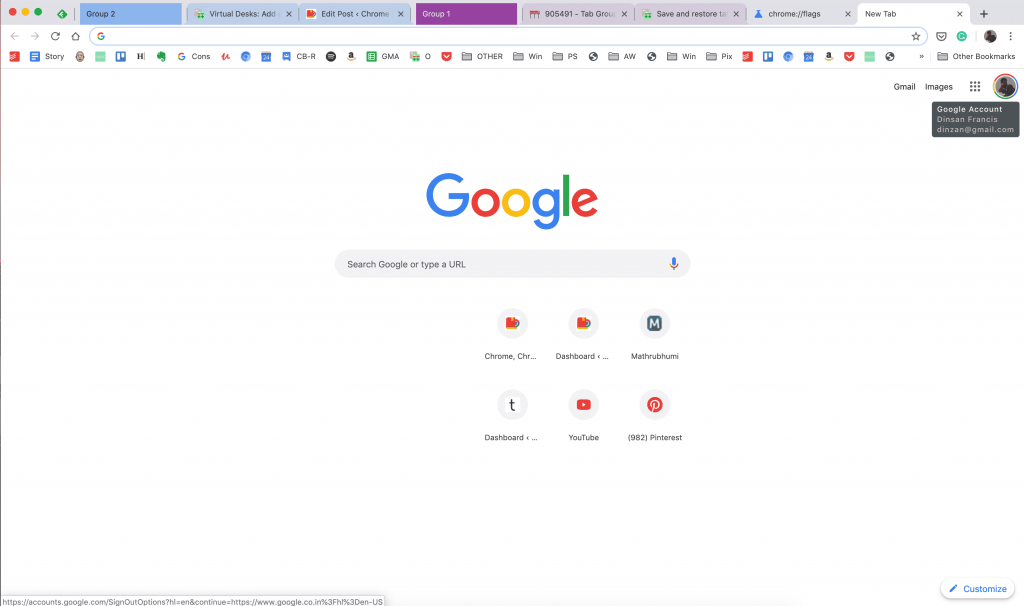 How to group tabs in Chrome