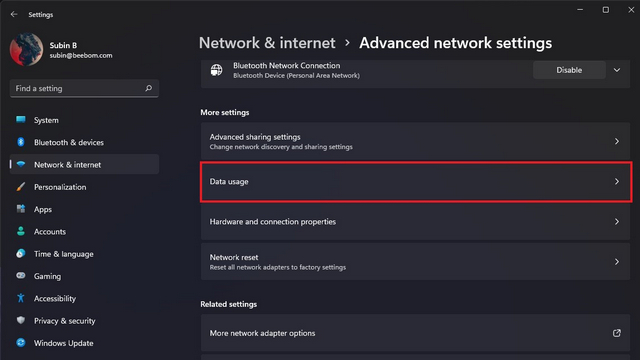 click data usage