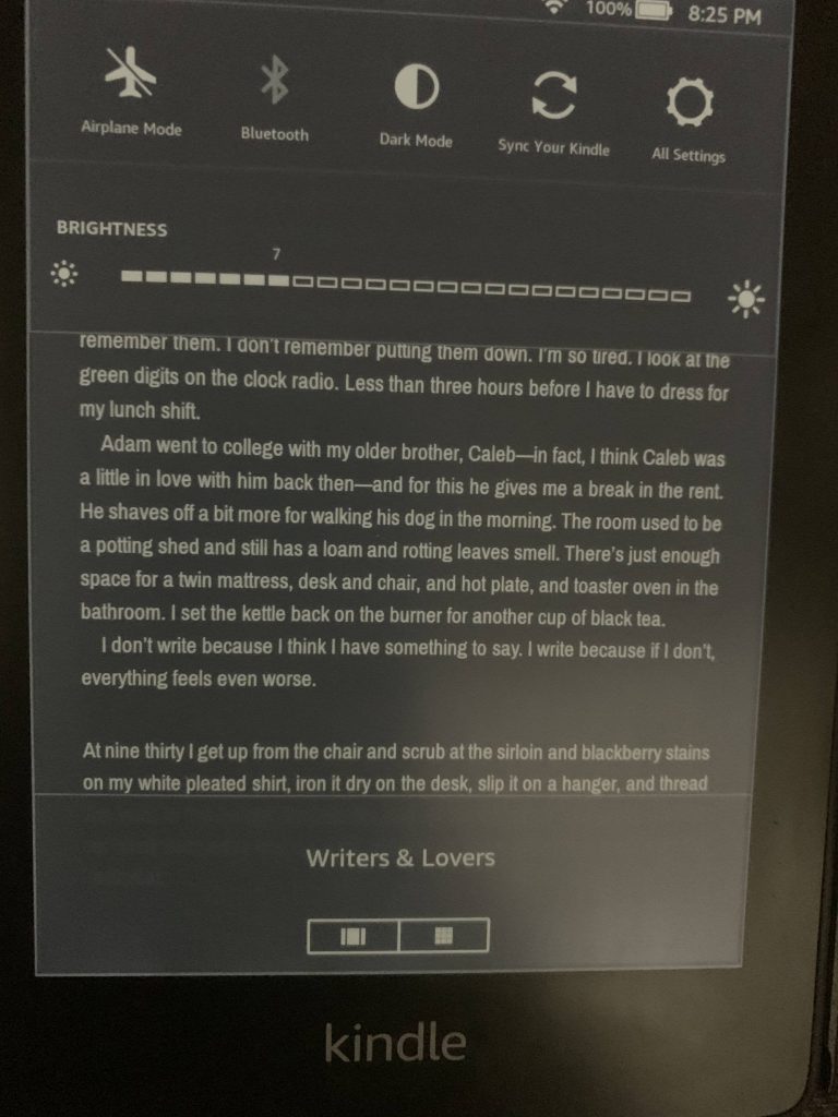 Dark Mode on Kindle Device