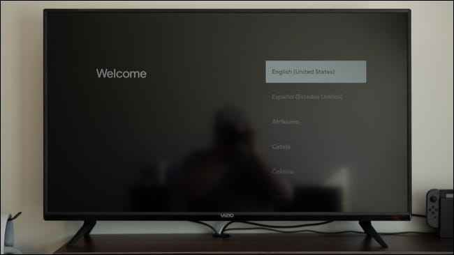 connect with google tv choose language to access