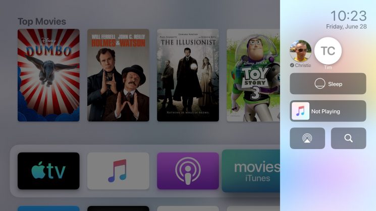 Switch Using Control Center