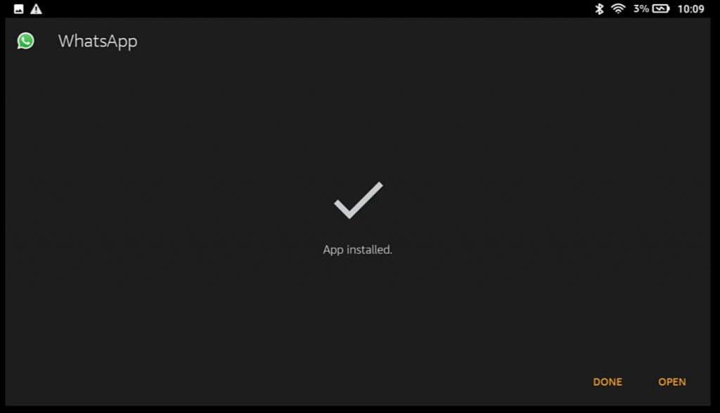 Launch WhatsApp on Fire Tablet