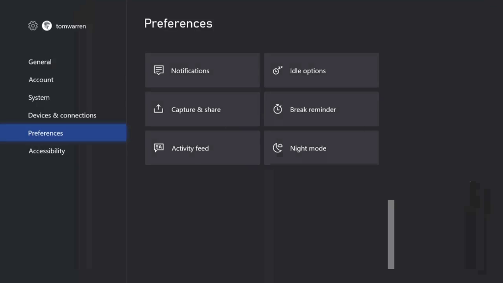 Select Preferences