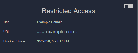 restricted access