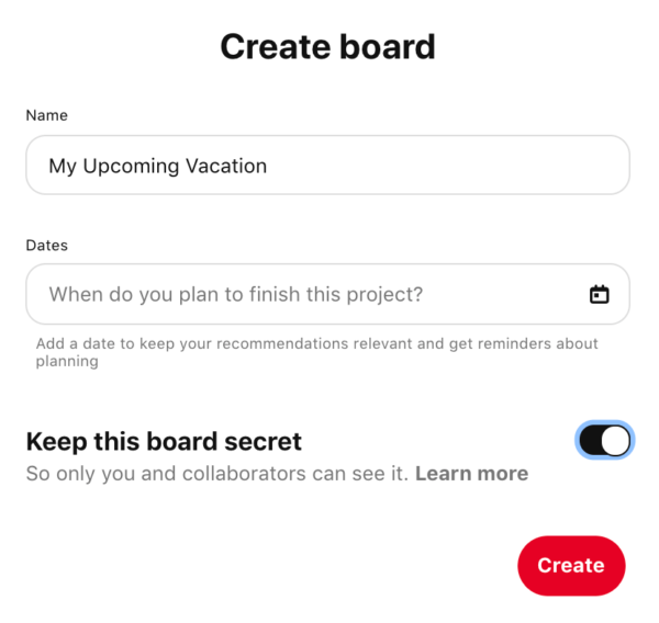 create board