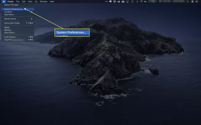 System Preferences from the Apple menu