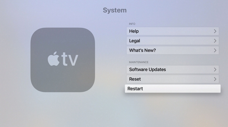 Restart your Apple TV