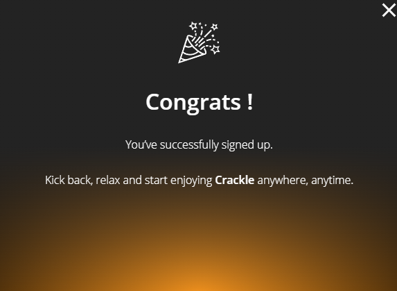 Sign Up for Crackle