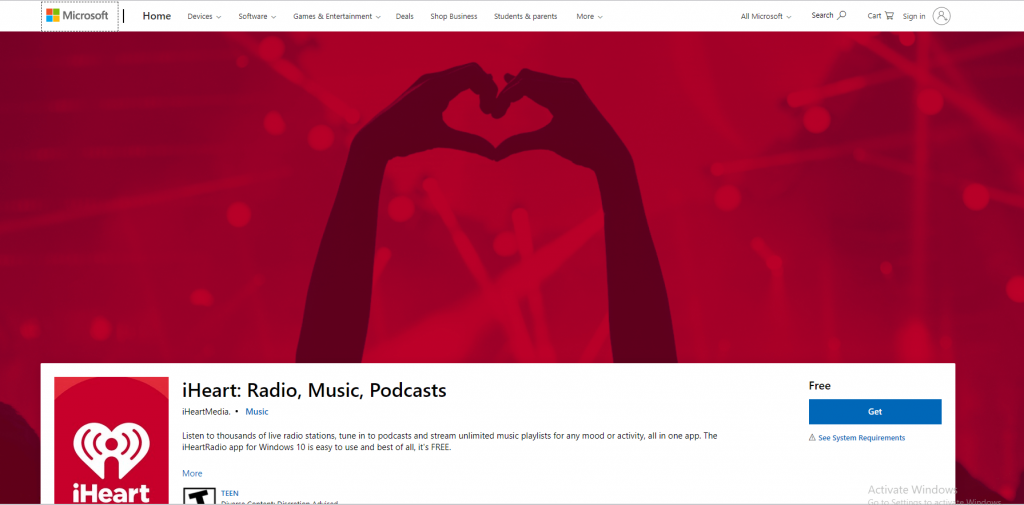 iHeartRadio Using Windows PC