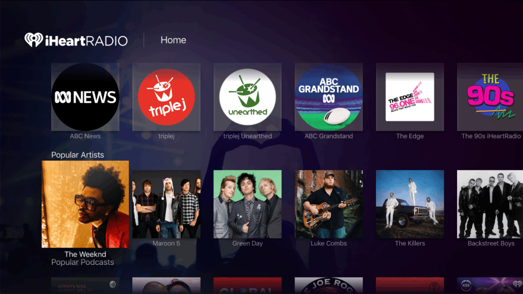 iHeartRadio on Apple TV